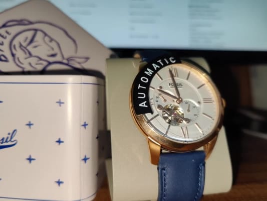 Townsman Automatic Navy Leather Watch 