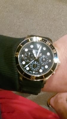 FB-03 Chronograph Black Silicone Watch 