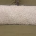 Extra Wide Ivory Textured Boucle Lumbar Pillow