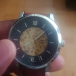 Neutra automatic amber leather shop watch