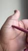 Swatching the lip liner